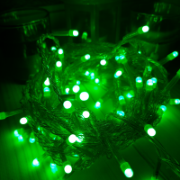 Гирлянда однотон (зеленая) 100 LED