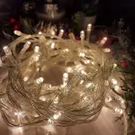Гирлянда однотон (теплый белый) 100 LED 