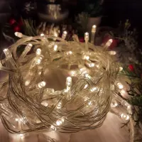 Гирлянда однотон (теплый белый) 100 LED 