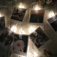 Гирлянда прищепки, 12 LED от батареек 