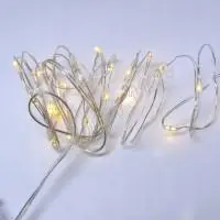 Гирлянда Роса (Белый теплый) 20 LED  на батарейках