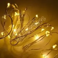 Гирлянда Роса (Белый теплый) 20 LED  на батарейках