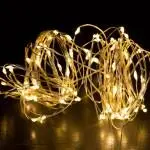 Гирлянда Роса (Белый теплый) 20 LED  на батарейках