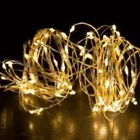Гирлянда Роса (Белый теплый) 20 LED  на батарейках