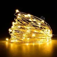 Гирлянда Роса (Белый теплый) 50 LED  на батарейках