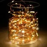Гирлянда Роса (Белый теплый) 50 LED  на батарейках
