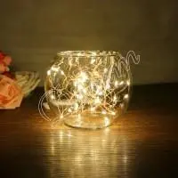 Гирлянда Роса (Белый теплый) 50 LED  на батарейках