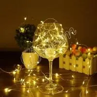 Гирлянда Роса (Белый теплый) 50 LED  на батарейках