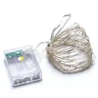 Гирлянда Роса (Белый холод.) 100 LED  на батарейках