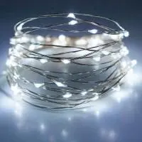 Гирлянда Роса (Белый холод.) 100 LED  на батарейках