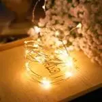 Светодиодная гирлянда Роса (Белый теплый) 100 LED  на батарейках