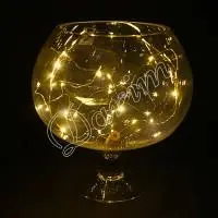 Светодиодная гирлянда Роса (Белый теплый) 100 LED  на батарейках