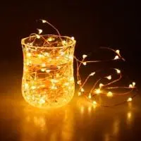 Гирлянда Роса (белый теплый) 10 LED  на батарейках