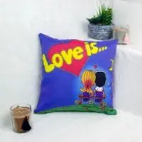 Подушка светящаяся "Love is"