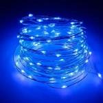 Гирлянда Роса (Голубой) 100 LED  на батарейках